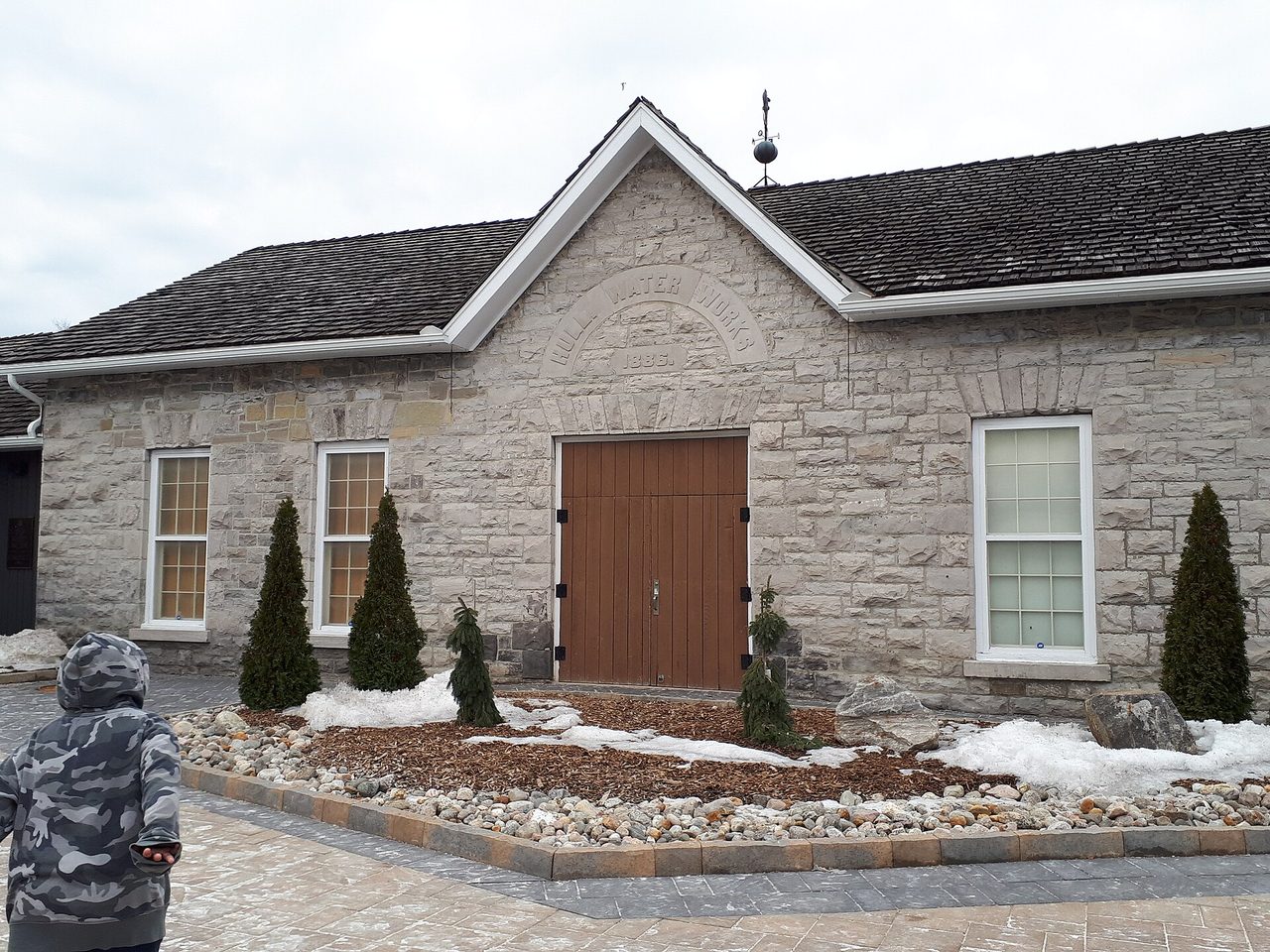 Historic stone waterworks building in the Vieux-Hull sector of Gatineau