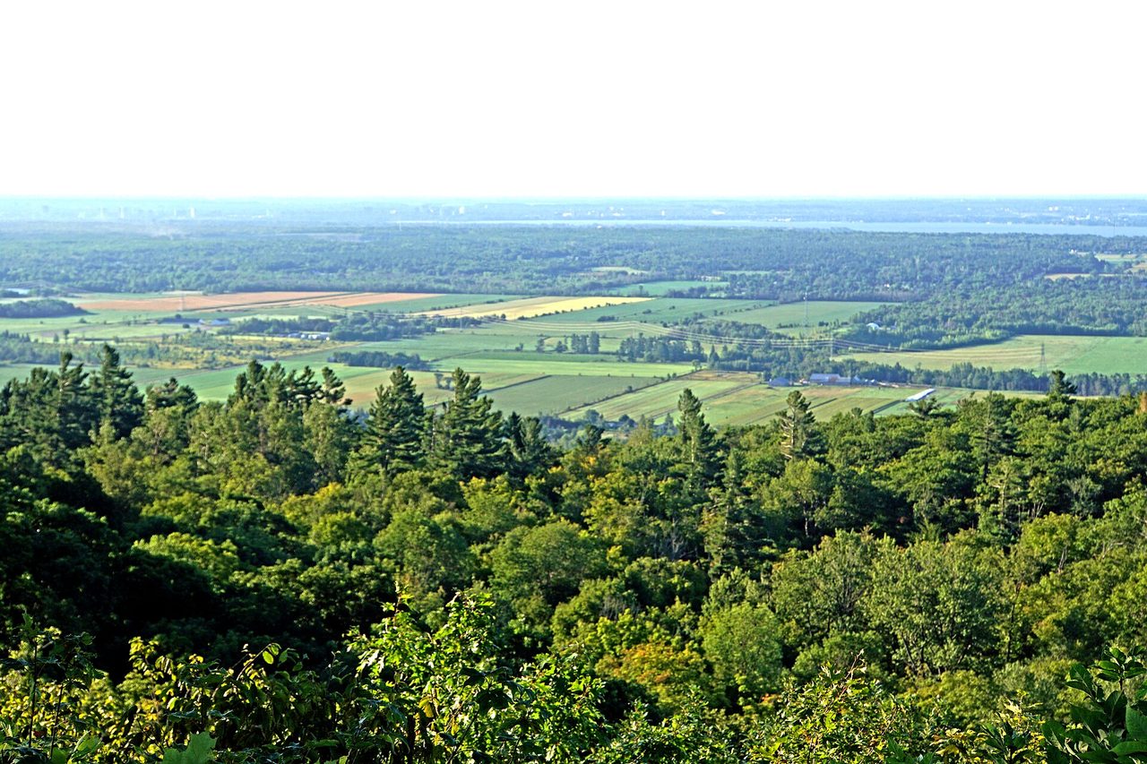 Panoramic view over the Ottawa Valley from Champlain Lookout in Gatineau Park