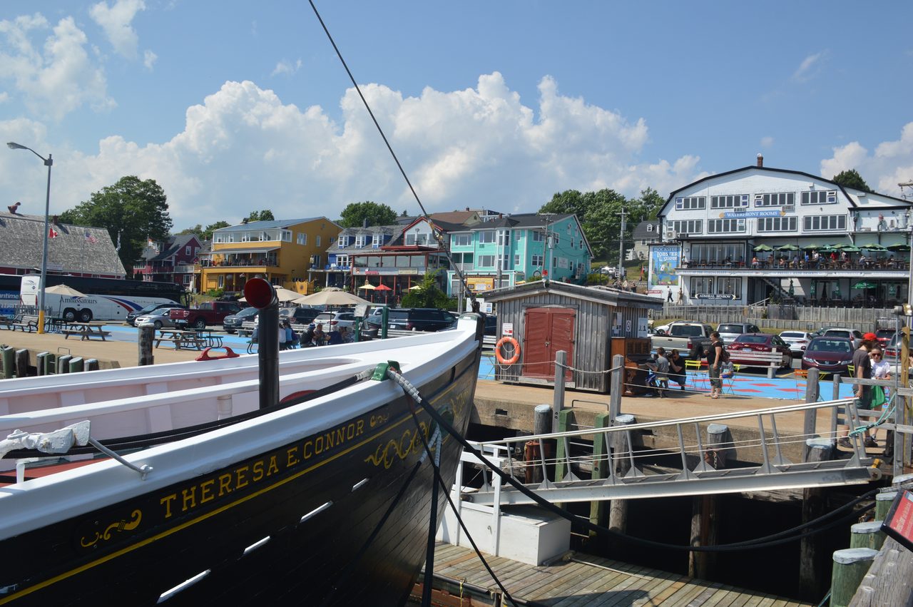 The historic saltbank schooner Theresa E. Connor docked at the Fisheries Museum wharf