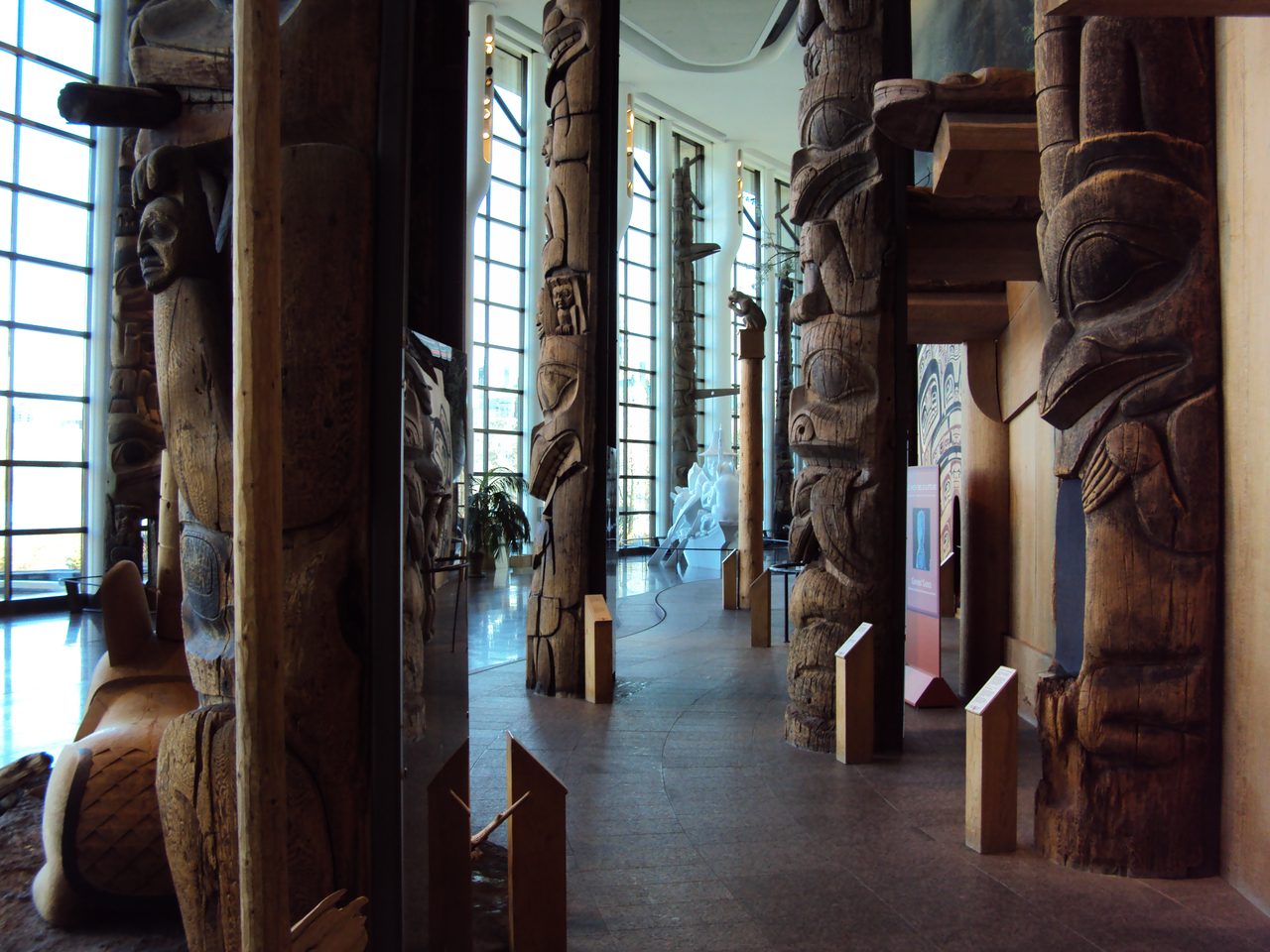 Totem poles in the Grand Hall of the Canadian Museum of History in Gatineau