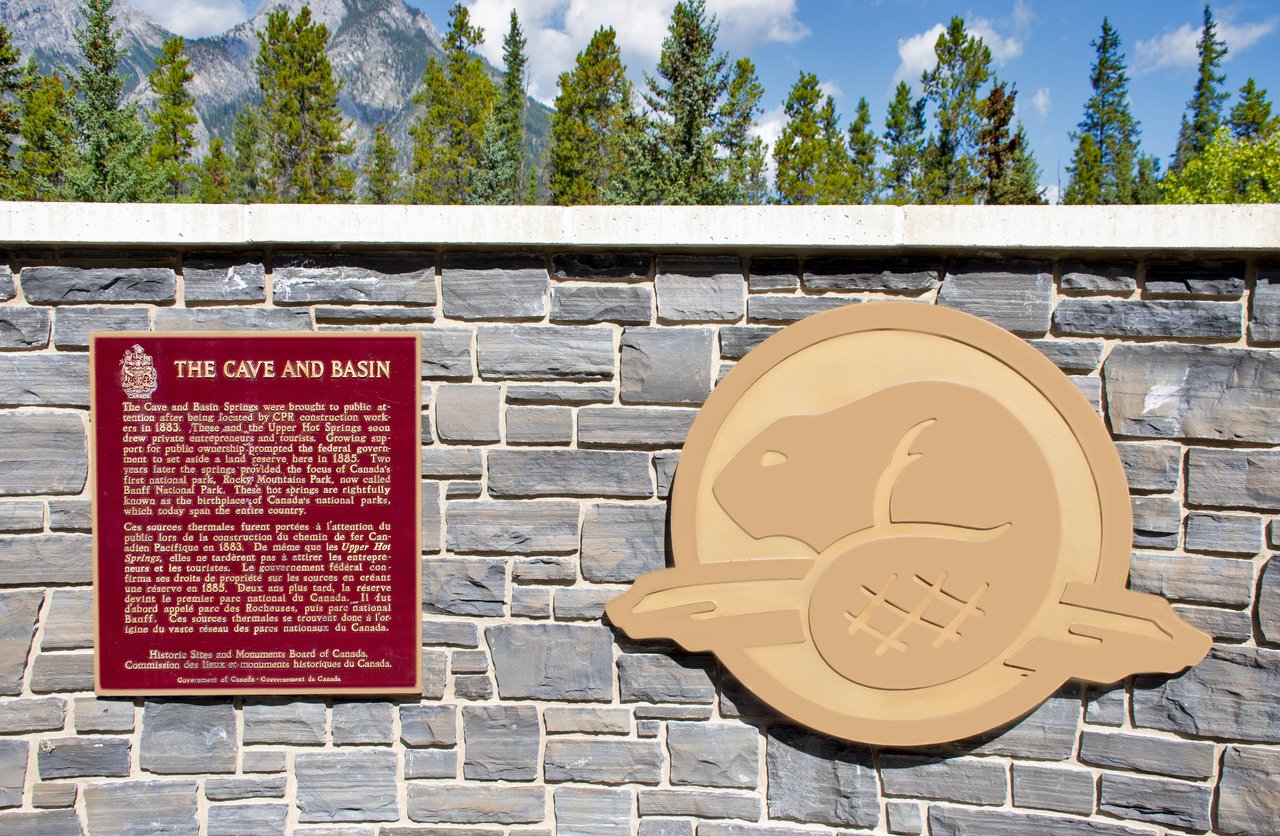 Historic Cave and Basin building exterior in Banff, birthplace of Canada's national park system