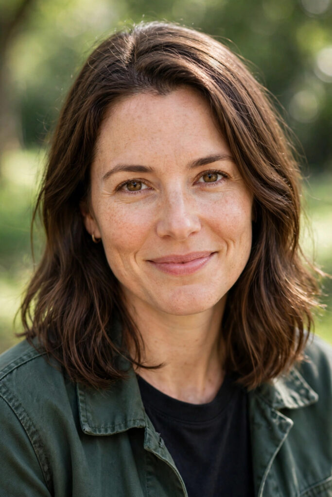 Portrait of travel writer Sarah Mitchell