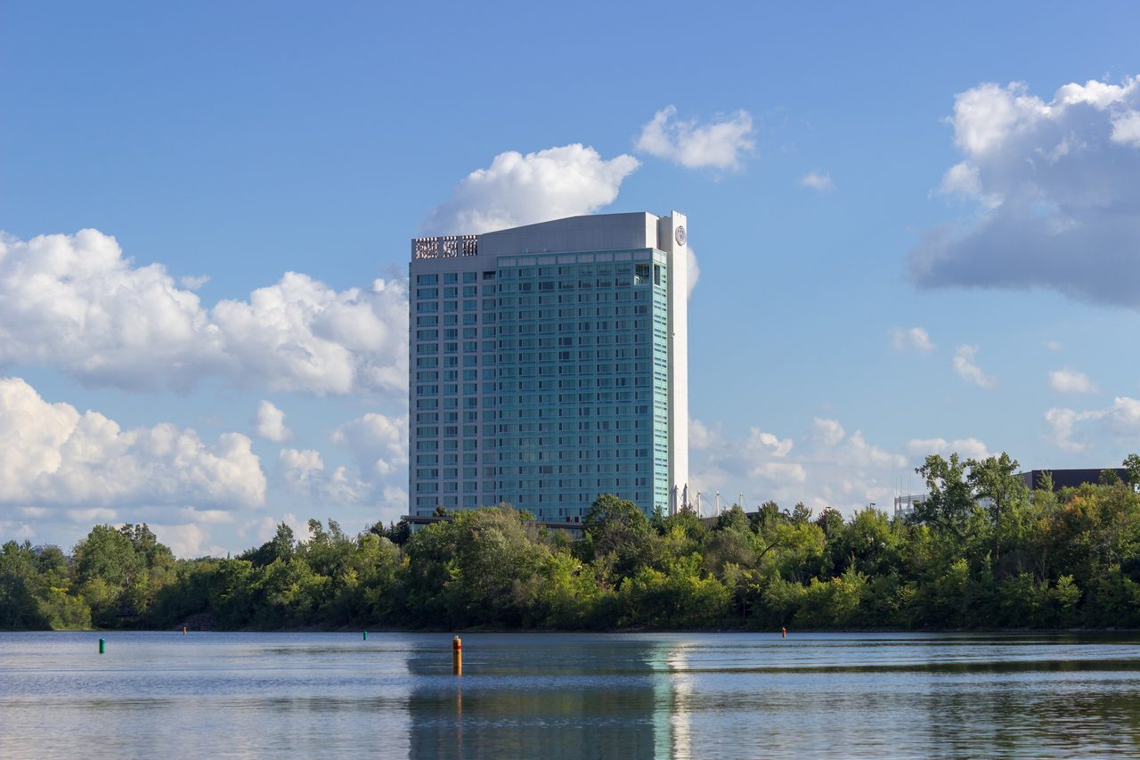 The Hilton Lac-Leamy hotel beside Lac Leamy in Gatineau