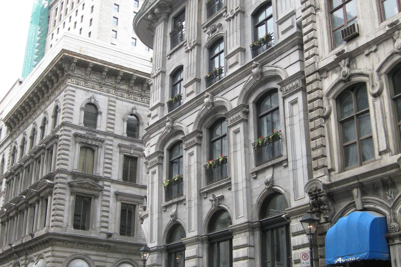 Hotel Gault's historic building entrance in Old Montreal's Saint-Pierre district