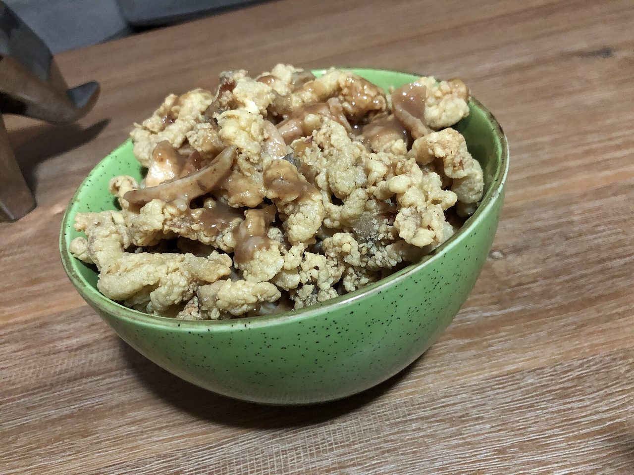 Poutine with cheese curds, gravy and crispy fried clams