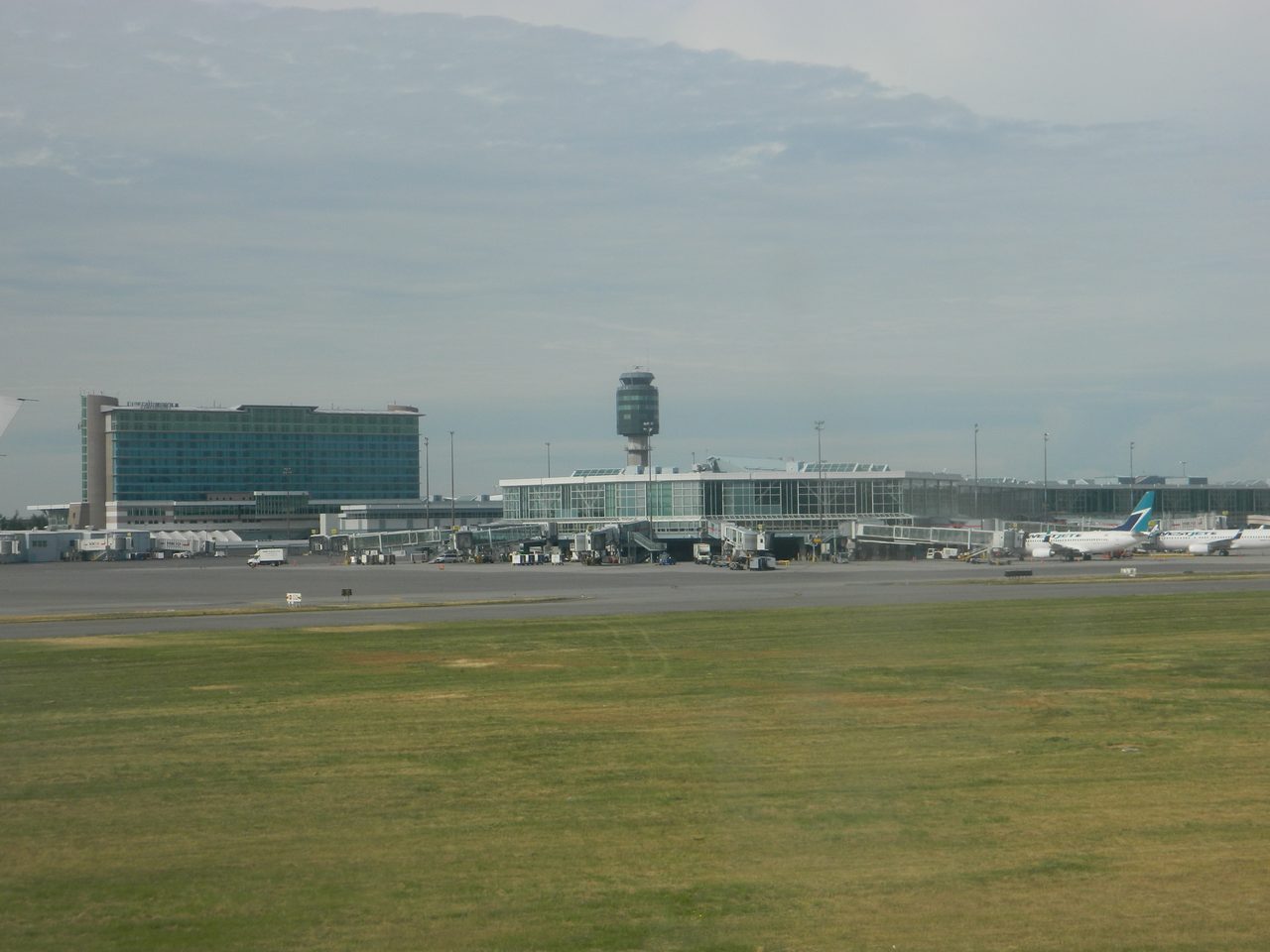 Terminal building at Vancouver International Airport, where arriving travelers can buy SIM cards
