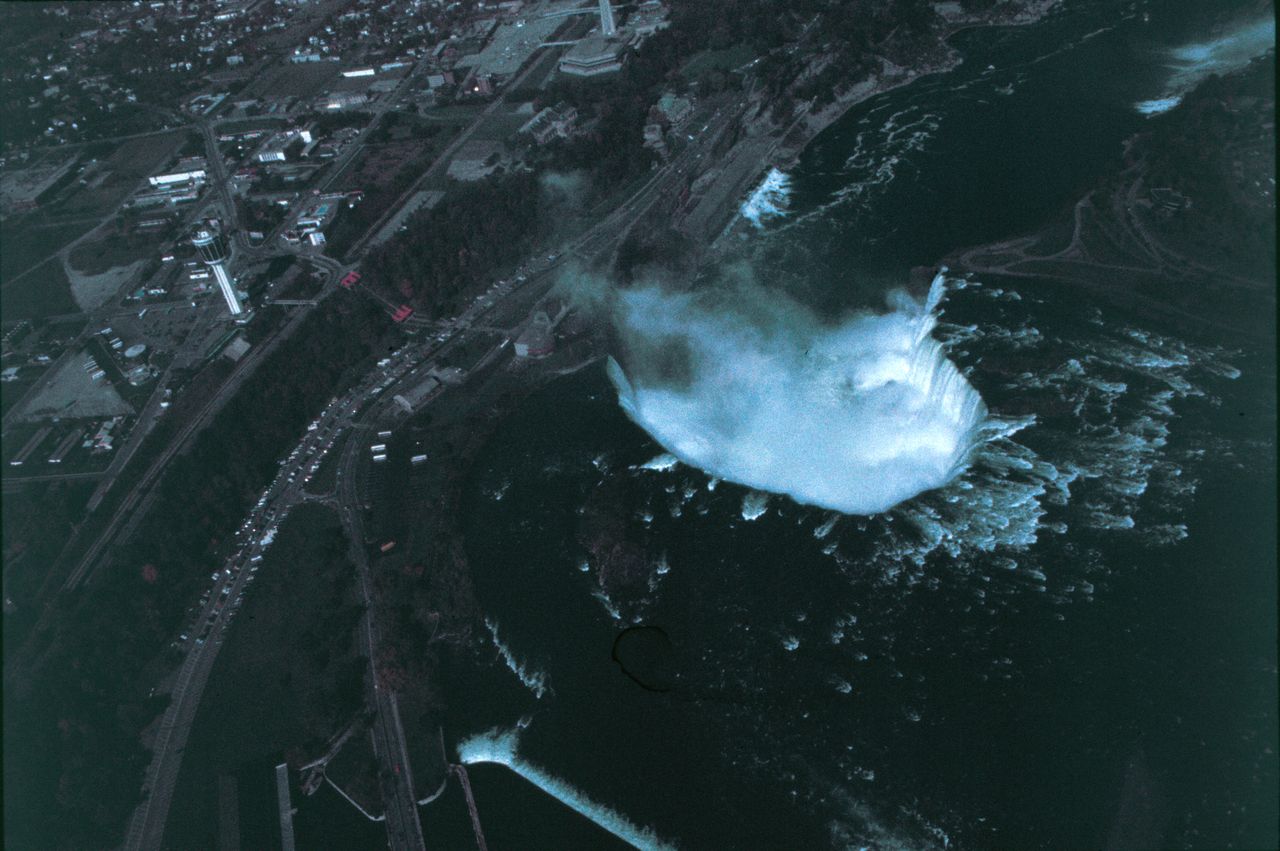 Aerial view of the Horseshoe Falls at Niagara Falls, Ontario