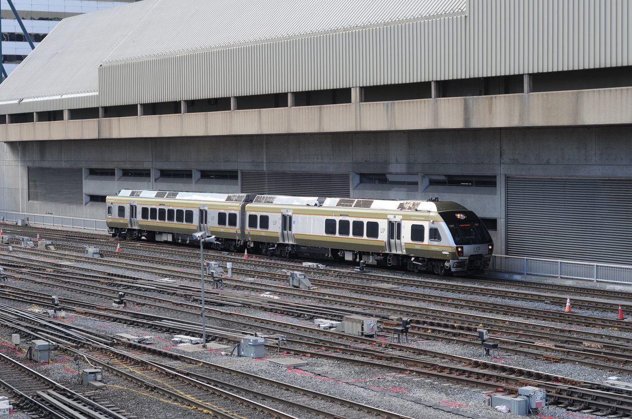 UP Express train at Union Station in Toronto, bound for Pearson Airport