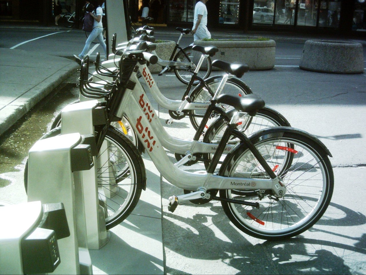 BIXI bike-share station in Montreal