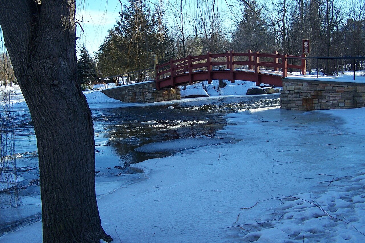 Stewart Park on the Tay River in downtown Perth, Ontario
