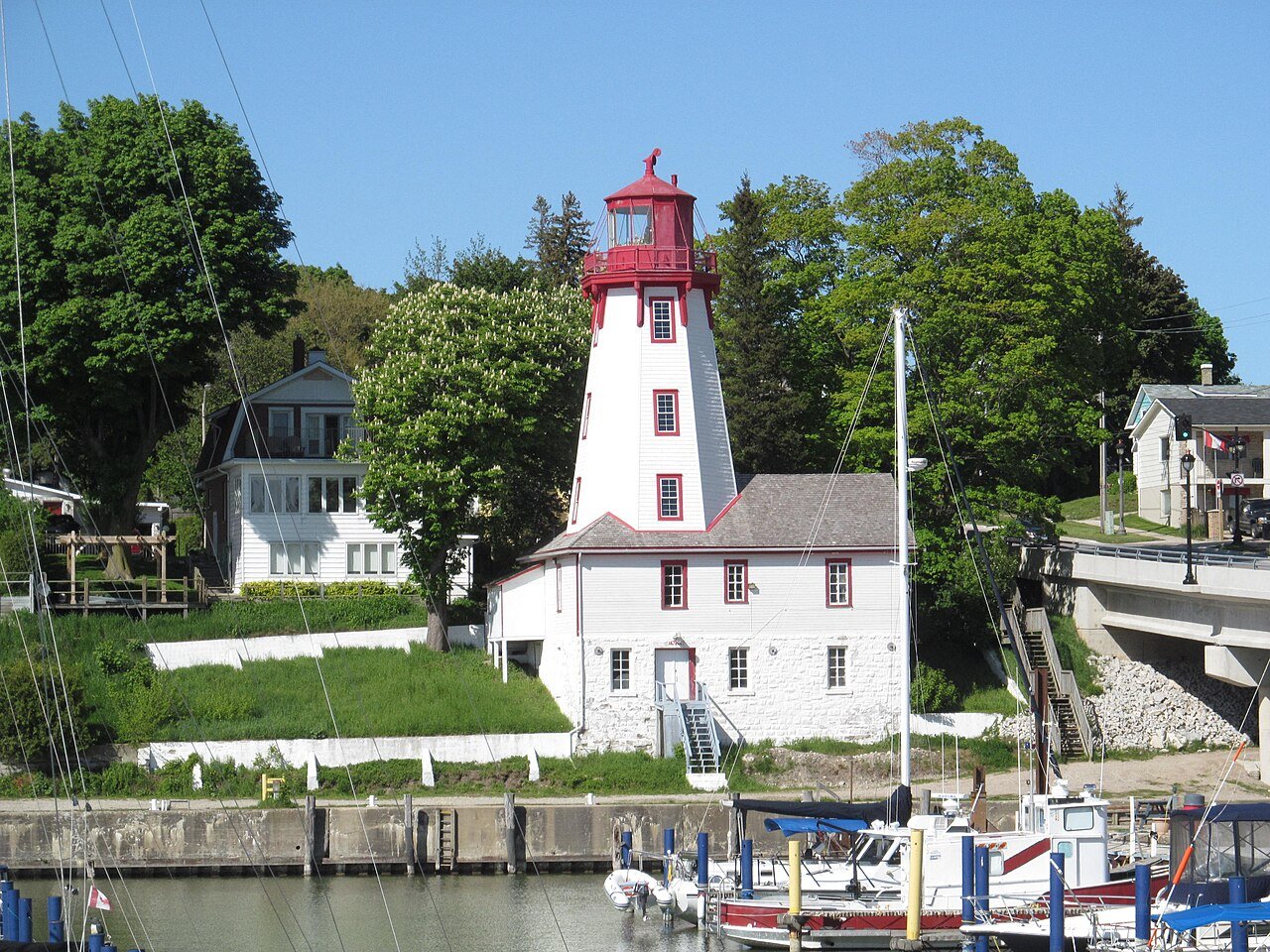 The Kincardine lighthouse and museum on the Lake Huron shoreline