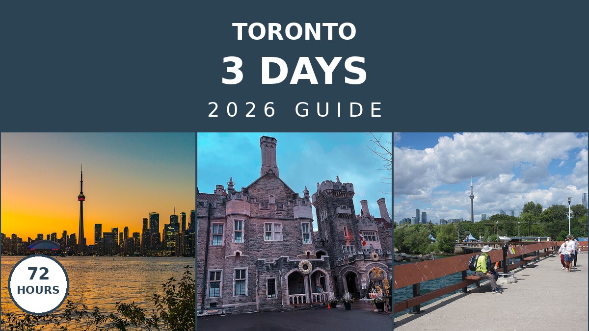 Featured image: navy 1200x675 Toronto 3 Days 2026 guide composite with city photos