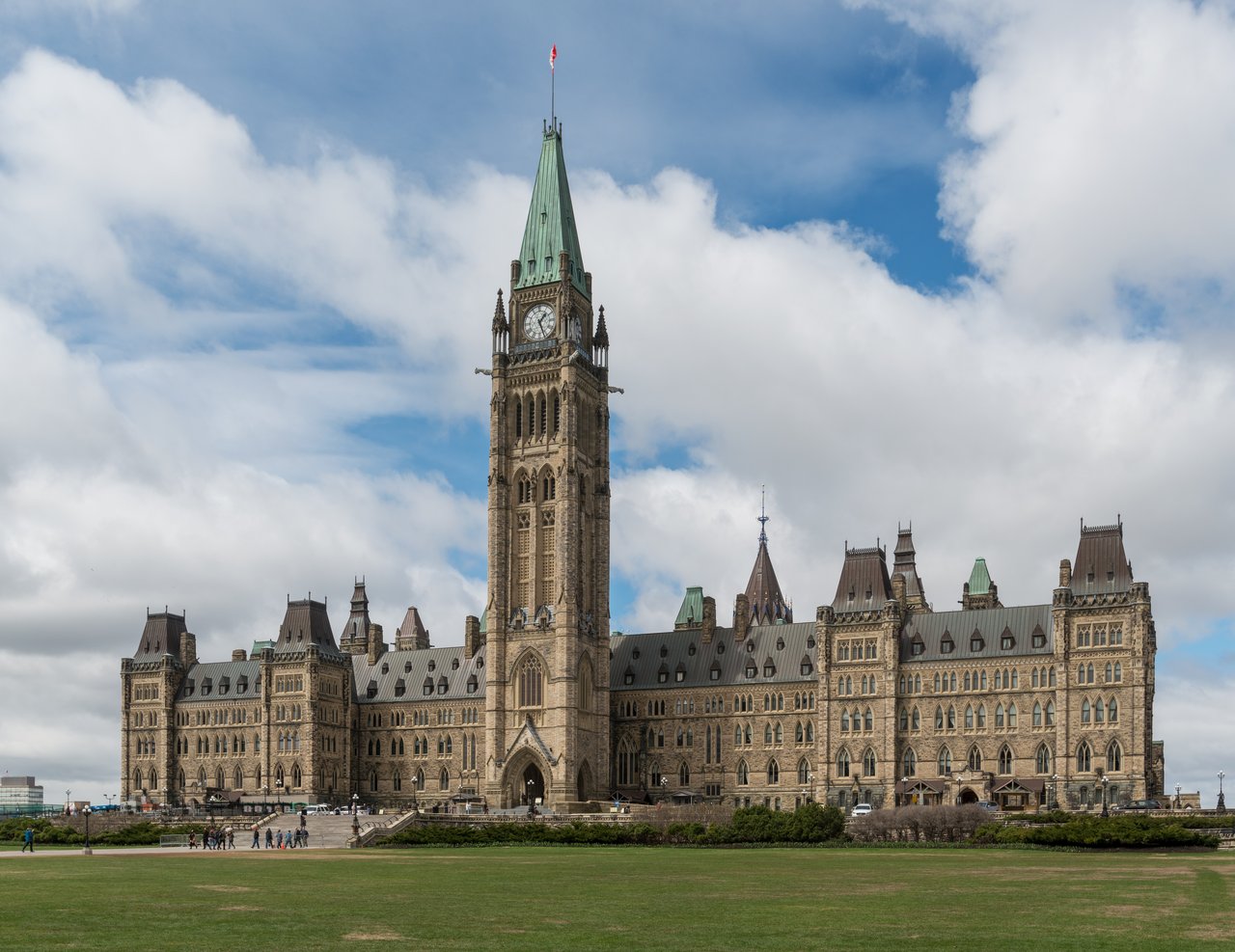 Centre Block and the Peace Tower on Parliament Hill in Ottawa