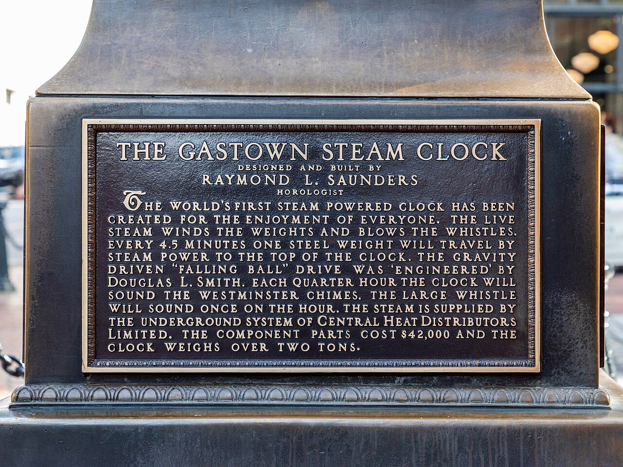 The Gastown Steam Clock on Water Street in historic Gastown