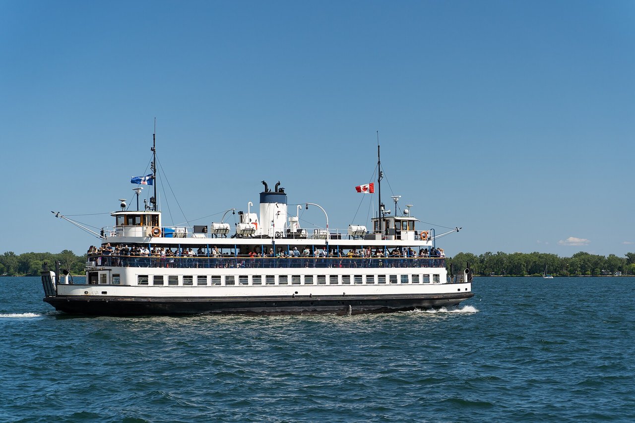 Toronto Island ferry boat at the Jack Layton Ferry Terminal on the waterfront